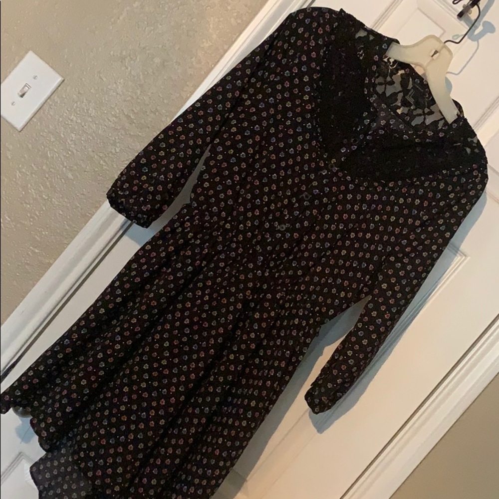 Forever 21 button up high low dress